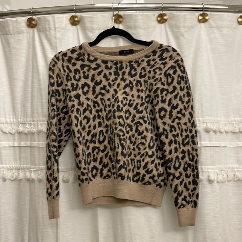 SOLD**** J crew cheetah print sweater